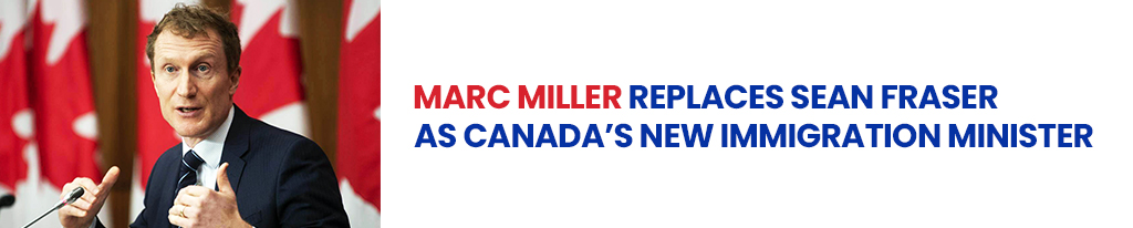 Marc Miller Replaces Sean Fraser as Canada’s New Immigration Minister 